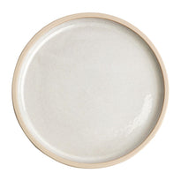 Assiettes Plates Bord Droit Blanc Murano Olympia Canvas 25 Cm - GelatoPro.fr