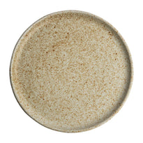 Assiettes Plates Beige Moucheté Olympia Canvas 26,5 Cm - GelatoPro.fr