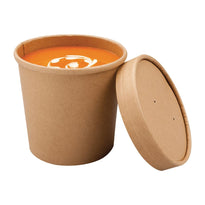 Bols À Soupe Kraft Micro-Ondables Recyclables Colpac 350Ml (Lot De 500) - GelatoPro.fr
