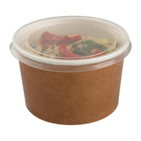 Pots Alimentaires Kraft Recyclables Avec Couvercles Colpac 700Ml (Lot De 150) - GelatoPro.fr