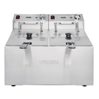 Friteuse Double Avec Minuterie Buffalo - 2X5L 2X2,8Kw - GelatoPro.fr