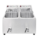 Friteuse Double Buffalo - 2 X 8L 6Kw Avec Minuterie - GelatoPro.fr