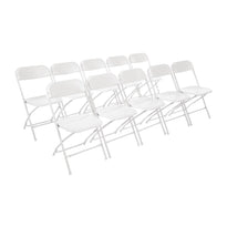 Chaises Pliantes Bolero Blanches - GelatoPro.fr