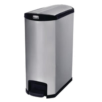 Poubelle À Pédale Latérale Inox Rubbermaid Slim Jim 90L - GelatoPro.fr