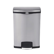 Poubelle À Pédale Frontale Inox Rubbermaid Slim Jim 90L - GelatoPro.fr