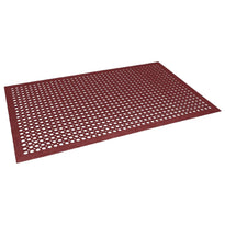 Tapis En Caoutchouc Anti-Fatigue Jantex Rouge - GelatoPro.fr