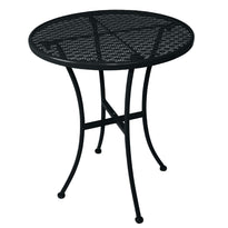Table Bistro Ronde En Acier Ajouré Bolero Noire 600Mm - GelatoPro.fr