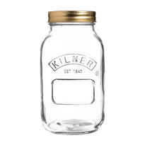 Bocal À Conserves Couvercle Vis Kilner 1L - GelatoPro.fr