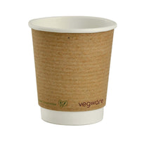 Gobelets Boissons Chaudes Double Paroi Compostables Vegware 230Ml (Lot De 500) - GelatoPro.fr