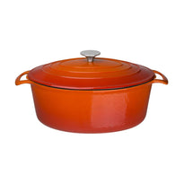 Grande Cocotte Ovale Orange Vogue 6L - GelatoPro.fr
