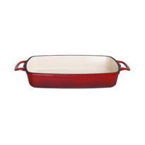 Plat En Fonte Rectangulaire Vogue Rouge 1,8L - GelatoPro.fr