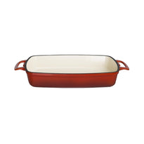 Plat En Fonte Rectangulaire Vogue Rouge 2,8L - GelatoPro.fr