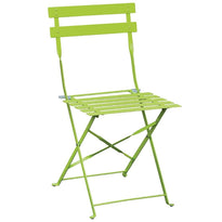 Chaises Pliantes De Terrasse En Acier Vert Bolero (Lot De 2) - GelatoPro.fr