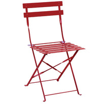 Chaises De Terrasse En Acier Bolero Rouges - GelatoPro.fr