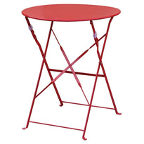 Table De Terrasse En Acier Bolero Rouge - GelatoPro.fr