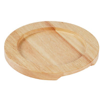 Support En Bois Clair Pour Plat Rond En Fonte Avec Oreilles Gj554 Olympia - GelatoPro.fr