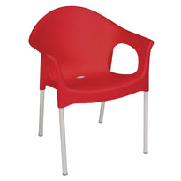 Fauteuils Bistro Empilables Bolero Rouges (Lot De 4) - GelatoPro.fr