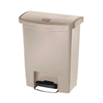 Poubelle À Pédale Frontale Rubbermaid Slim Jim Beige 30L - GelatoPro.fr
