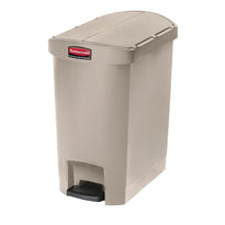 Poubelle À Pédale Latérale Rubbermaid Slim Jim 30L Beige - GelatoPro.fr