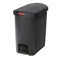 Poubelle À Pédale Latérale Rubbermaid Slim Jim 30L Noire - GelatoPro.fr