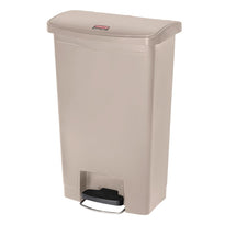 Poubelle À Pédale Frontale Rubbermaid Slim Jim Beige 50L - GelatoPro.fr