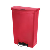 Poubelle À Pédale Frontale Rubbermaid Slim Jim Rouge 90L - GelatoPro.fr