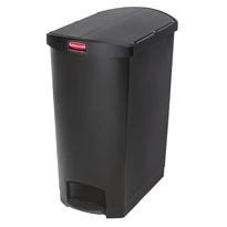 Poubelle À Pédale Latérale Rubbermaid Slim Jim 90L Noire - GelatoPro.fr