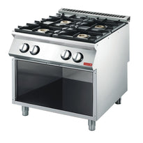 Fourneau Gaz 4 Feux Vifs Gastro M 70/80 Pcg - GelatoPro.fr