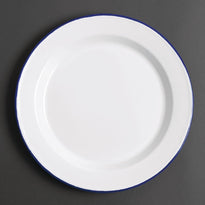 Assiette Plate En Acier Émaillé Olympia 245Mm Lot De 6 - GelatoPro.fr