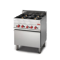 Fourneau 4 Feux Sur Four Gaz Gastro M 650 65/70Cfg - GelatoPro.fr