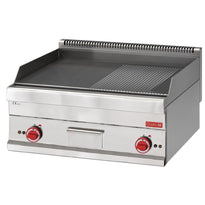 Plancha Électrique Gastro M 650 Avec Plaque Demie Lisse Demie Rainurée 65/70Ftre - GelatoPro.fr