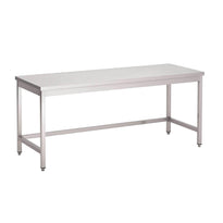 Table Inox Sans Étagère Basse Gastro M 1000 X 700 X 850Mm - GelatoPro.fr