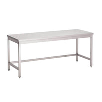 Table Inox Sans Étagère Basse Gastro M 700 X 700 X 850Mm - GelatoPro.fr