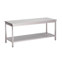 Table De Préparation Inox 304 Avec Étagère Basse Gastro M 85X100X70Cm - GelatoPro.fr