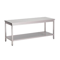 Table Inox Avec Étagère Basse Gastro M 1500 X 700 X 850Mm - GelatoPro.fr