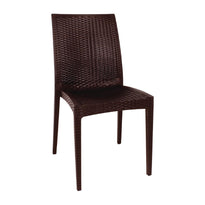 Chaises Bistro En Rotin Pp Bolero Marron Lot De 4 - GelatoPro.fr