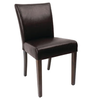 Chaise Contemporaine En Simili Cuir Bolero Marron Foncé Lot De 2 - GelatoPro.fr