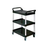 Chariot Utilitaire Compact Noir Rubbermaid - GelatoPro.fr