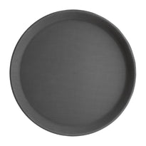 Plateau Antidérapant En Fibre De Verre Kristallon Rond Noir 280Mm - GelatoPro.fr
