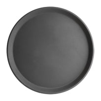 Plateau Antidérapant En Fibre De Verre Kristallon Rond Noir 356Mm - GelatoPro.fr