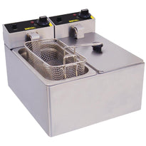 Friteuse De Comptoir Double Buffalo 2X 3L - GelatoPro.fr