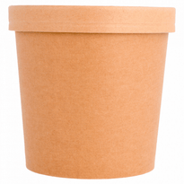 RÉCIPIENT EN CARTON DOUBLE PAROI AVEC COUVERCLE KRAFT NEUTRE 780 ML - CARTON DE 250 UNITÉS
