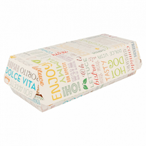 Boîte À Panini En Carton Motifs Parole 26X12X7 Cm - Pack De 50 Unités - GelatoPro.fr