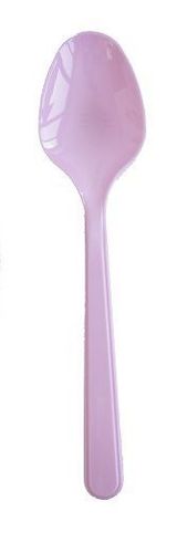 Cuillère Fiesta Rose Pastel En Ps 17.8 Cm - Carton De 600 Unités - GelatoPro.fr