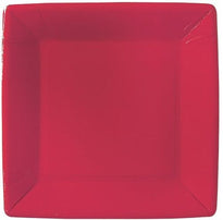 Assiette Carrée Fuschia En Carton Laminé 23X23 Cm - Carton De 200 Unités - GelatoPro.fr