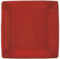Assiette Carrée Bordeaux En Carton Laminé 23X23 Cm - Carton De 200 Unités - GelatoPro.fr