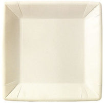 Assiette Carrée Blanche En Carton Laminé 23X23 Cm - Carton De 200 Unités - GelatoPro.fr