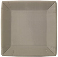 Assiette Carrée Grise En Carton Laminé 23X23 Cm - Carton De 200 Unités - GelatoPro.fr