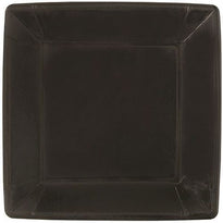 Assiette Carrée Noire En Carton Laminé 23X23 Cm - Carton De 200 Unités - GelatoPro.fr