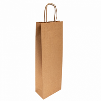 Sac Bouteille Kraft Neutre 14+8X40 Cm - Carton De 250 Unités - GelatoPro.fr